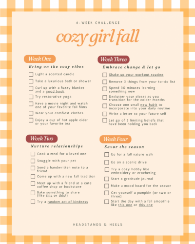 2024 Cozy Girl Fall Challenge