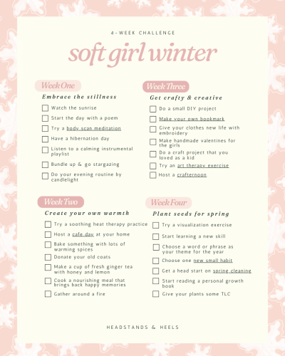 Soft Girl Winter Challenge